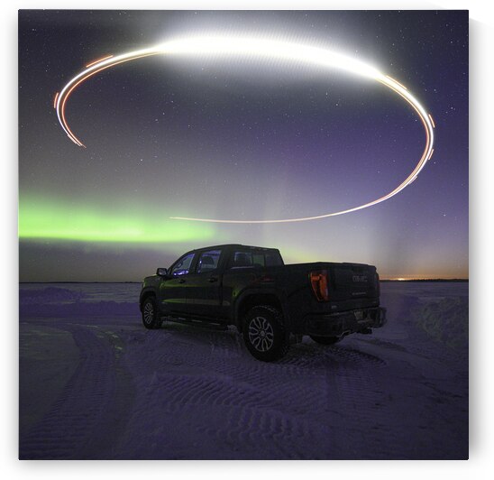 Aurora Illuminated: Capturing the Northern Lights with Drone Light Painting by Dre Erwin Photography