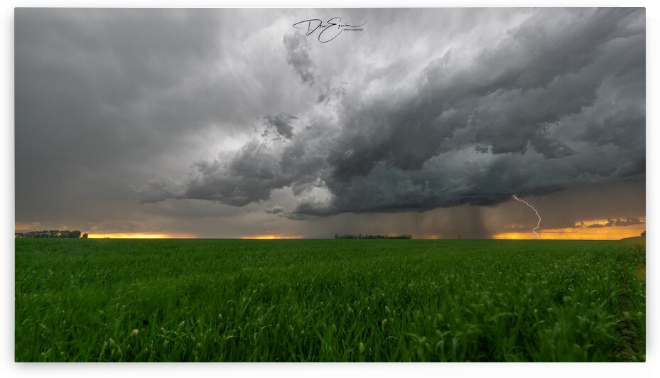 a Saskatchewan thunderstorm rolling across the prairies. by Dre Erwin Photography