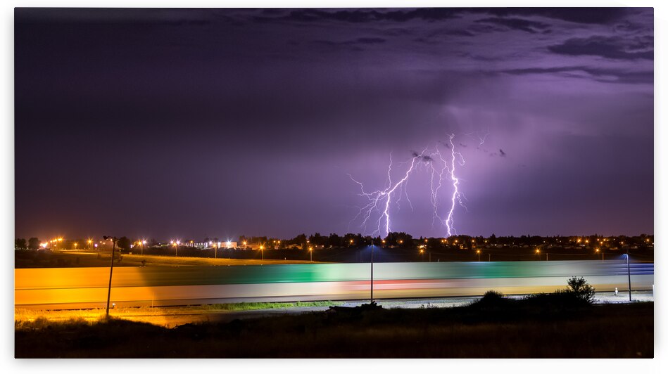 Natures Electric Symphony: Moose Jaw Saskatchewan Summer Lightning Strikes by Dre Erwin Photography