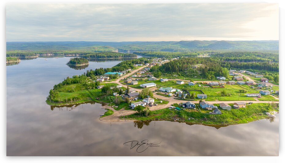 Birds Eye Serenity: Aerial View of Sandy Bay Saskatchewan in Summer by Dre Erwin Photography
