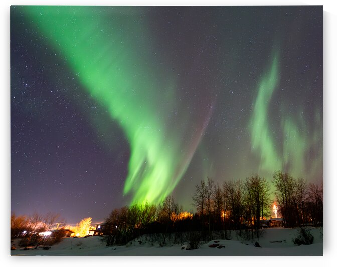 Celestial Symphony: Northern Lights Captured in Northwestern Saskatchewan by Dre Erwin Photography