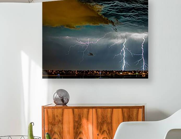 Electrifying Display: Amazing Lightning Storm Over Moose Jaw Saskatchewan Canada by Dre Erwin Photography