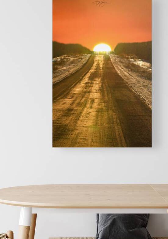 Tranquil Winter Sunset: Dirt Road at Pinehouse Lake by Dre Erwin by Dre Erwin Photography