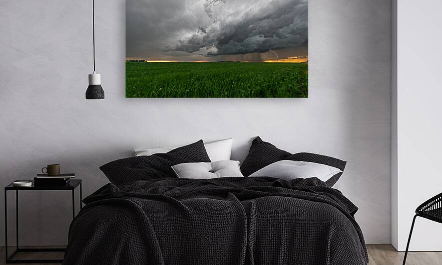 a Saskatchewan thunderstorm rolling across the prairies. by Dre Erwin Photography