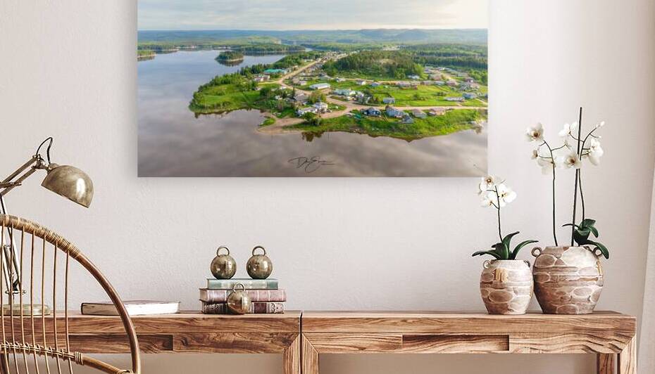 Birds Eye Serenity: Aerial View of Sandy Bay Saskatchewan in Summer by Dre Erwin Photography