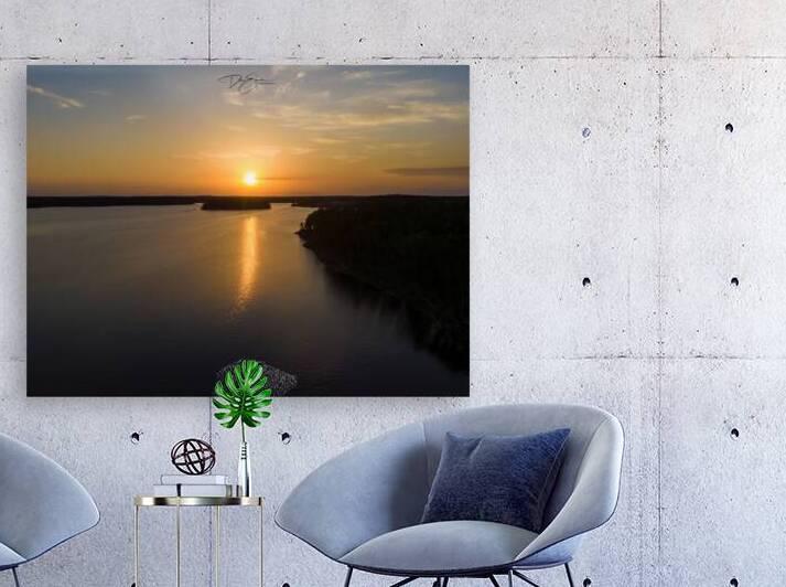 Sunset Aerial View: Sandy Bay Saskatchewan by Dre Erwin Photography by Dre Erwin Photography