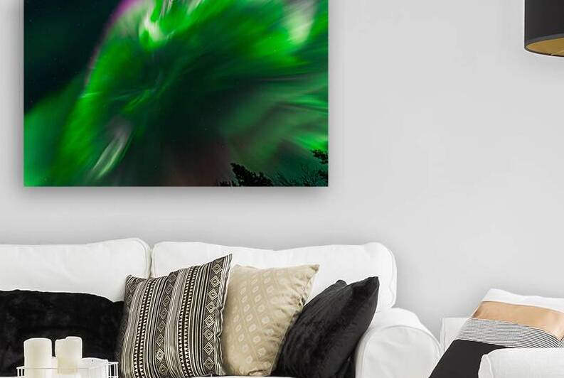 Auroras Embrace: Gazing Skyward at Pinehouse Lakes Northern Lights by Dre Erwin Photography