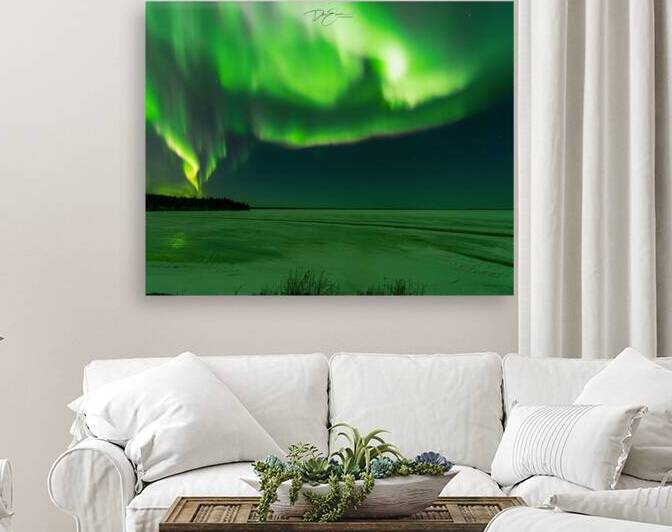 Pinehouse Lake Winters Aurora Borealis: Bringing the Chill to Your Warm Home by Dre Erwin Photography