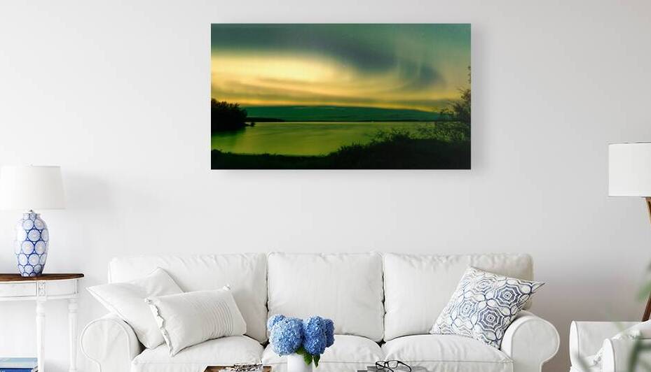 Summers Glow: Aurora Borealis at Pinehouse Lake by Dre Erwin Photography