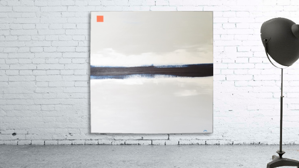 Blue horizon on white Midday Wall Preview