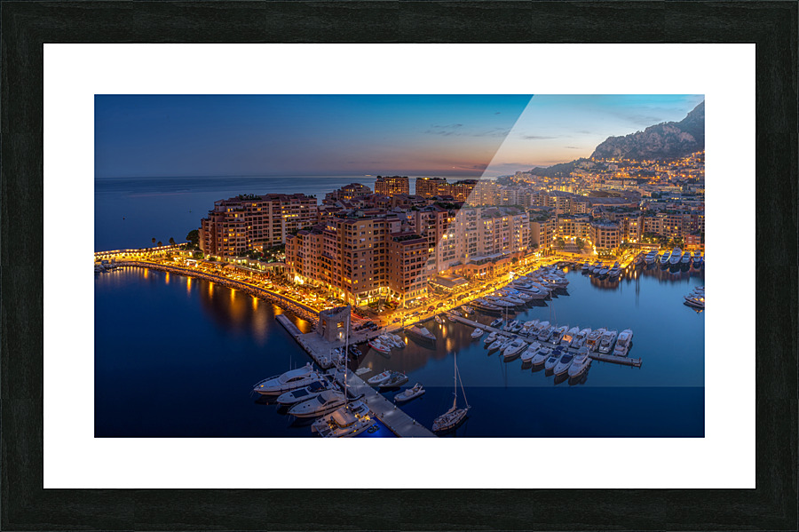 Monaco at Night Picture Frame print