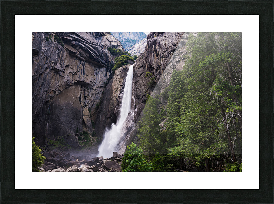 Yosemite Mountain Fall Picture Frame print