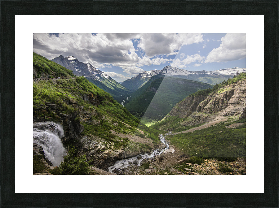 Logan Pass Glacier Picture Frame print