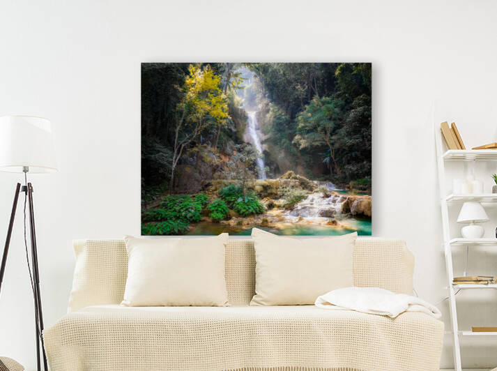Luang Prabang waterfall in Laos by InkedArt