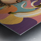 a captivating illustration featuring a young woman Metal print