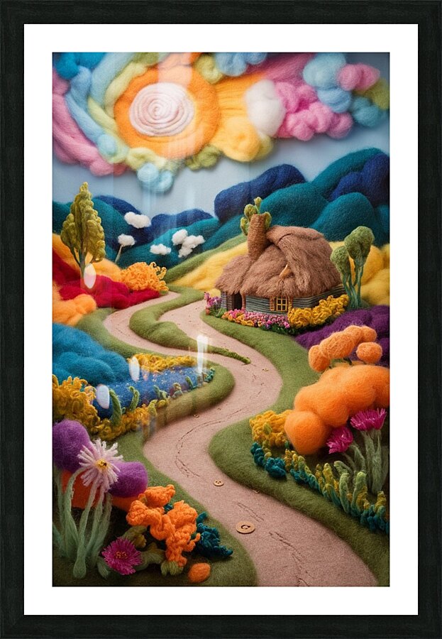 a captivating and whimsical conceptual art piece Picture Frame print