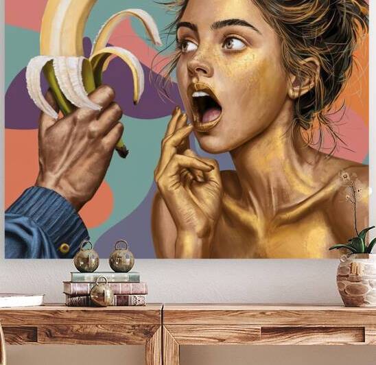 a captivating illustration featuring a young woman by KH ALSAWY