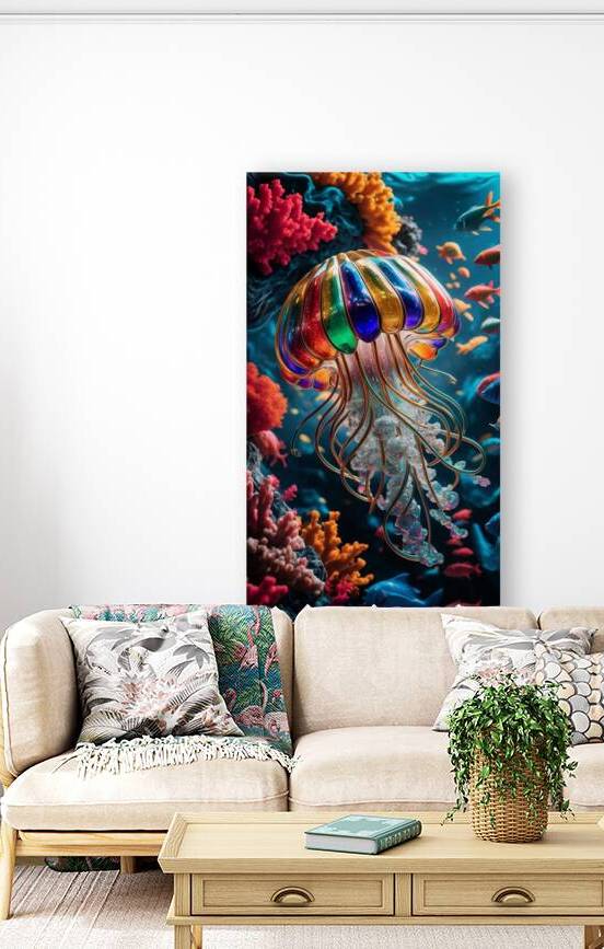 a captivating 3d render of a jellyfish like creat by KH ALSAWY