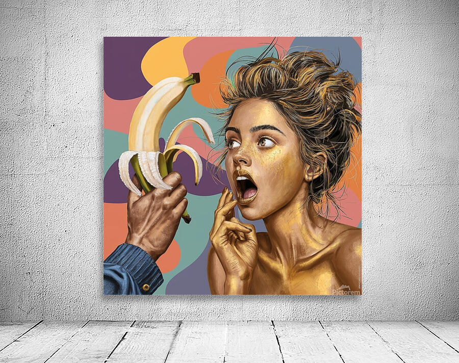 a captivating illustration featuring a young woman Wall Preview