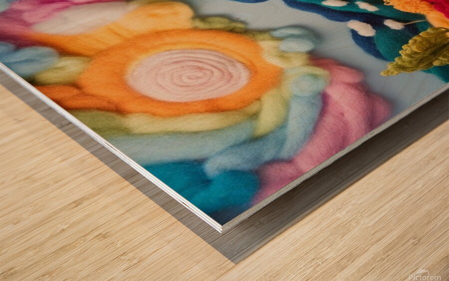 a captivating and whimsical conceptual art piece Wood print