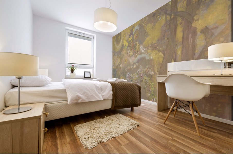Trees in Bieevres Mural print