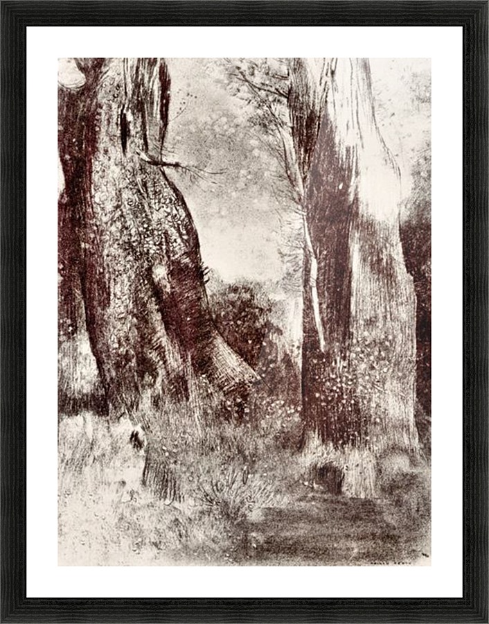 Trunks in the forest Picture Frame print