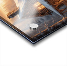 A cozy cabin nestled in a snowy forest sm Acrylic print