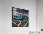 A tranquil countryside scene at golden hou Acrylic Print