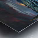 A tranquil countryside scene at golden hou Metal print