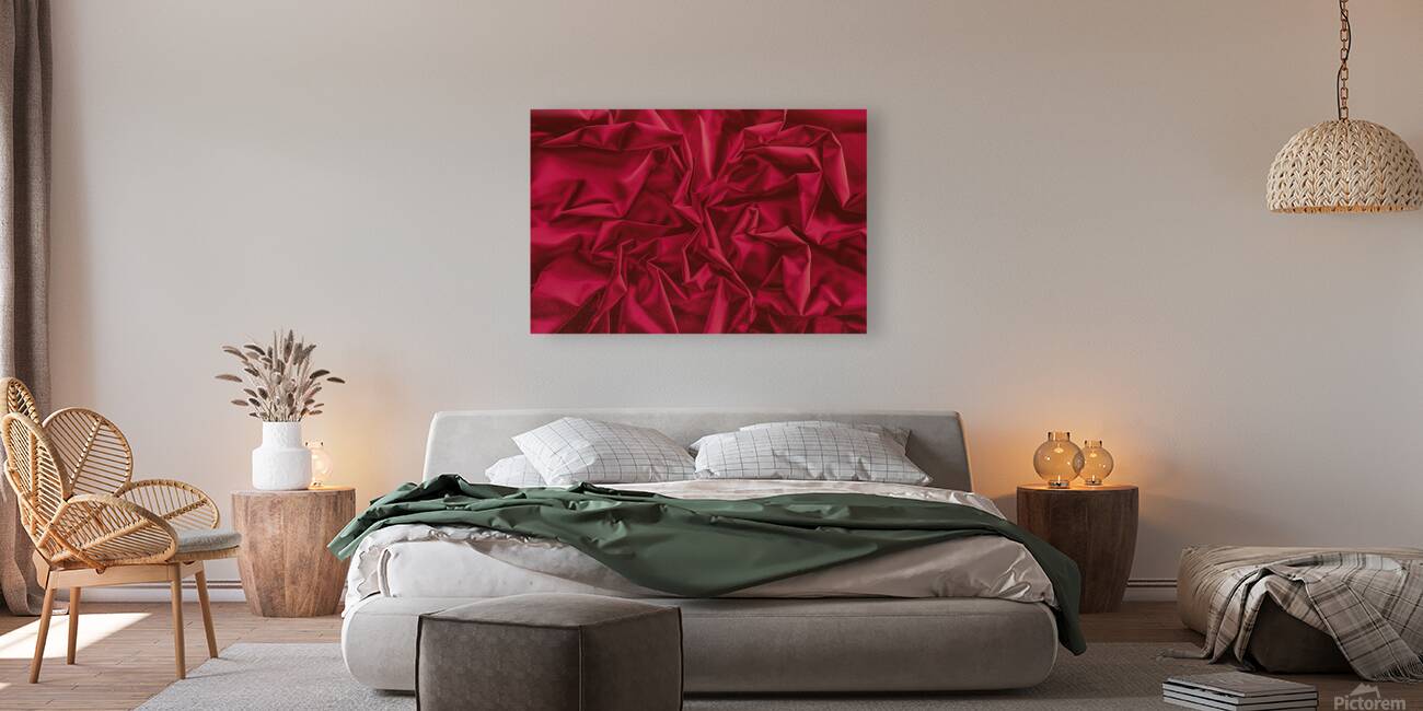 A striking image featuring a solid red background Reproduction