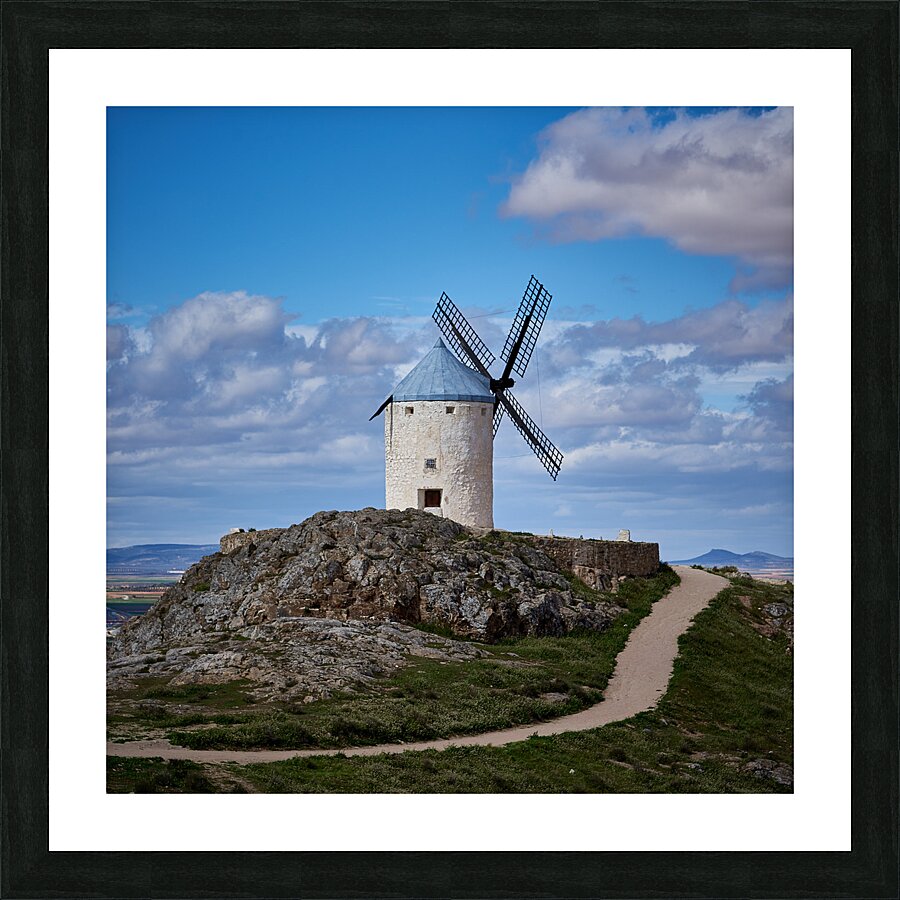 Spanish Windmill Picture Frame print