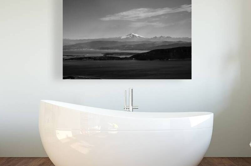 Mt Baker and Smoke across The Bay by Malcolm Cutchin Photography