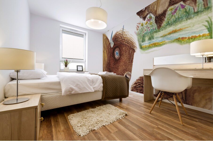 Bison  Mural print