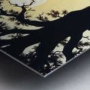 Moonlit Serenity: A Dance of Shadows and Light Metal print