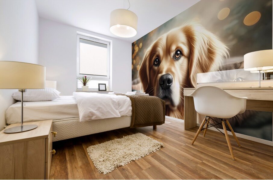 Golden Gaze Mural print