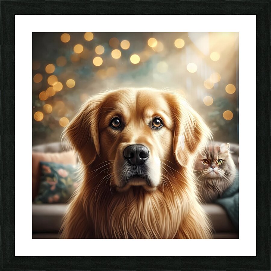 Golden Gaze Picture Frame print