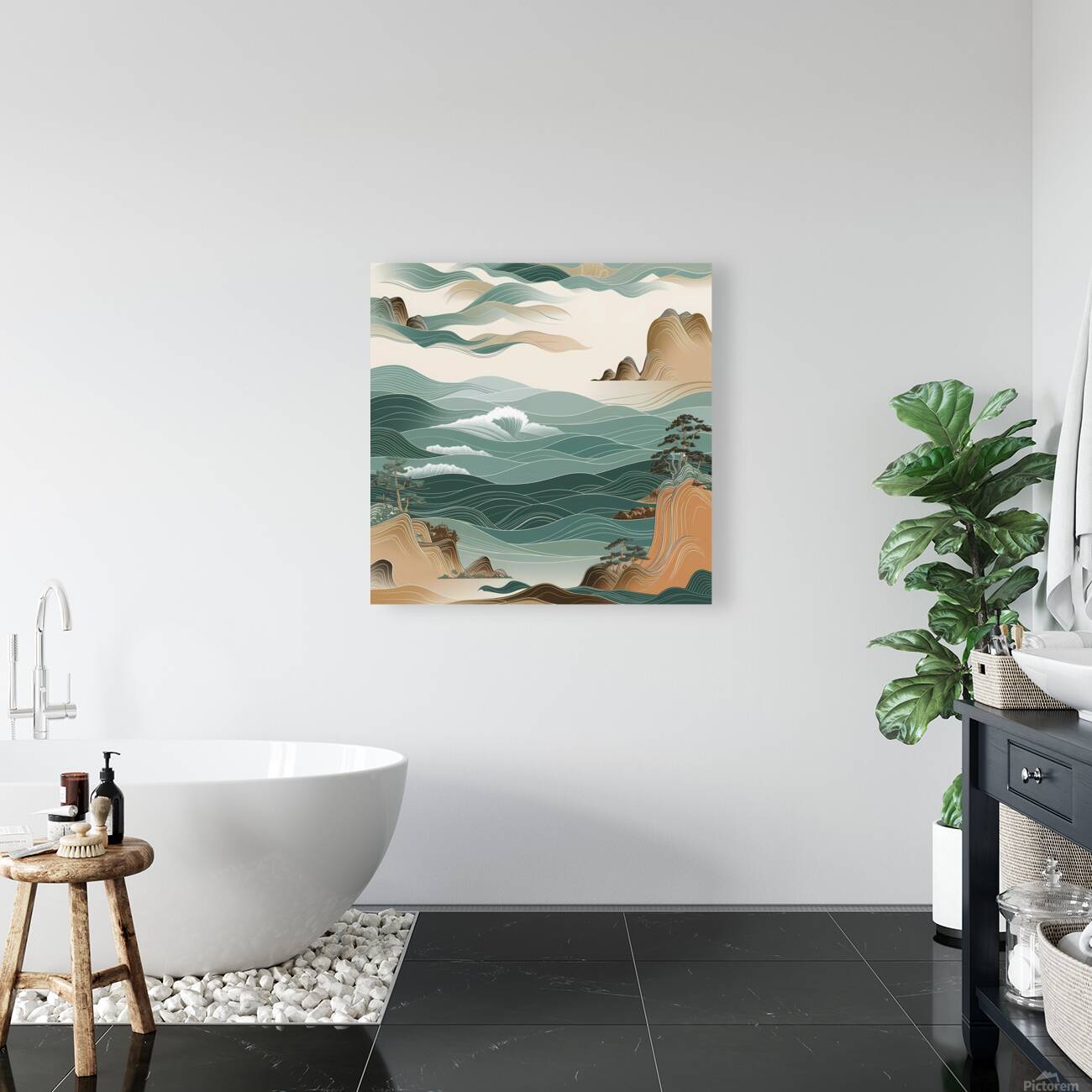 Waves of Tranquility: A Timeless Flow Reproduction