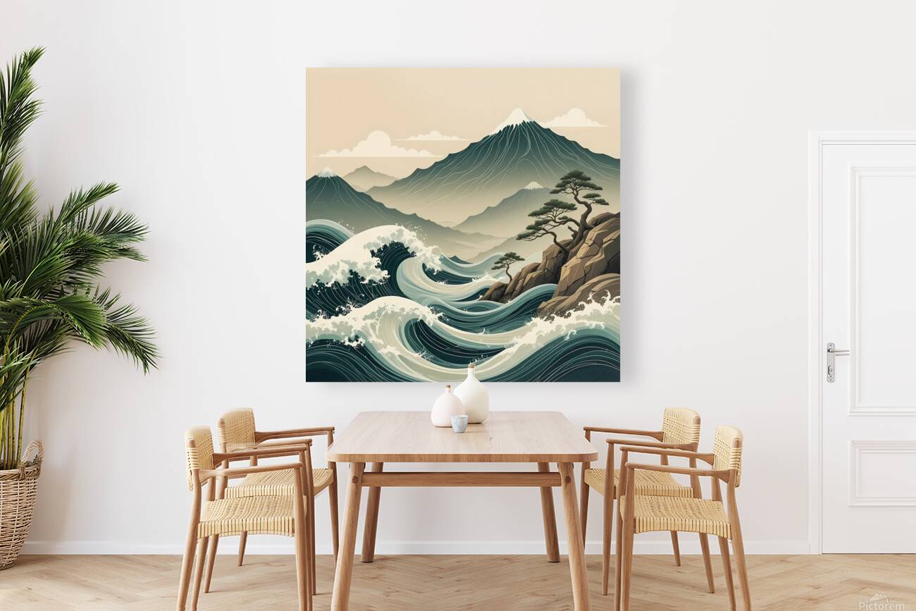 Harmony Waves and Mountains Reproduction