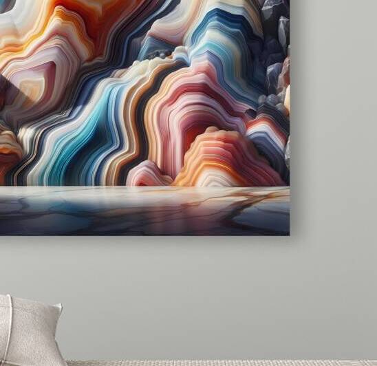 Celestial Onyx Waves: A Surreal Stone Fantasy by Mubarak Malik Ibrahim
