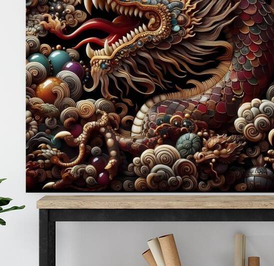 Majestic Gemstone Dragon A Fusion of Myth and Lux by Mubarak Malik Ibrahim