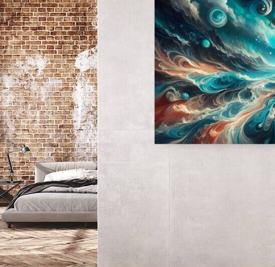 Celestial Tides of Turquoise by Mubarak Malik Ibrahim