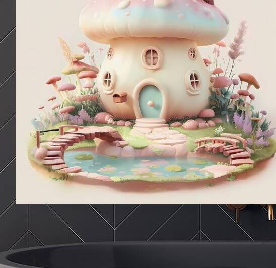 Whimsical Mushroom House Surrounded By Enchanting by Mubarak Malik Ibrahim