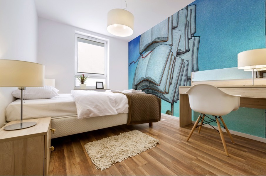 Journey with sharks Mural print