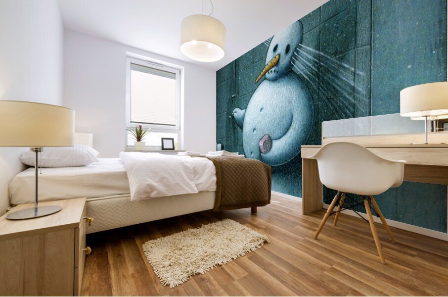 Snowman Mural print