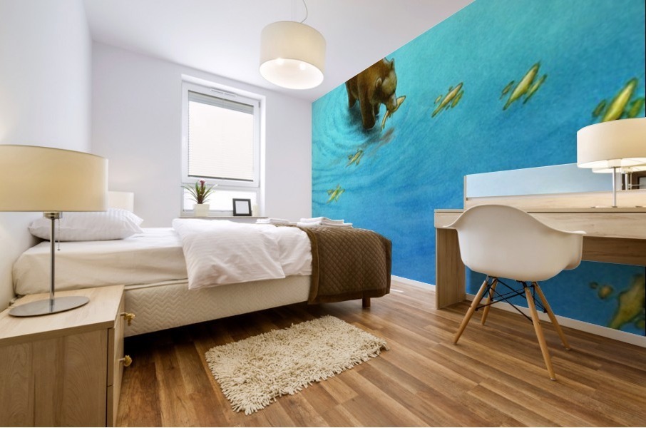 gold fishes Mural print