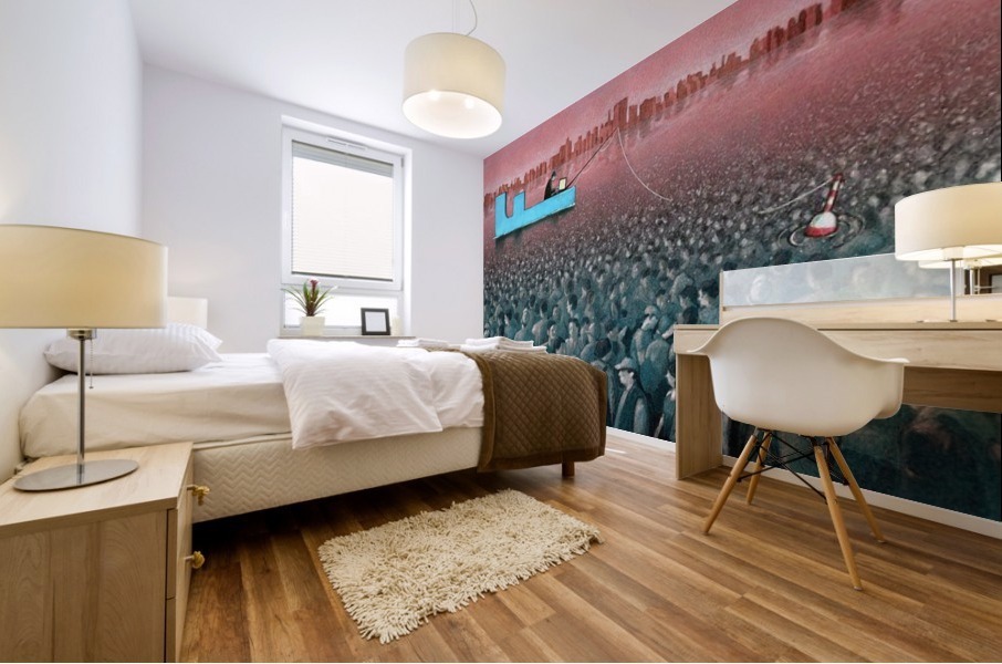 fishing Mural print