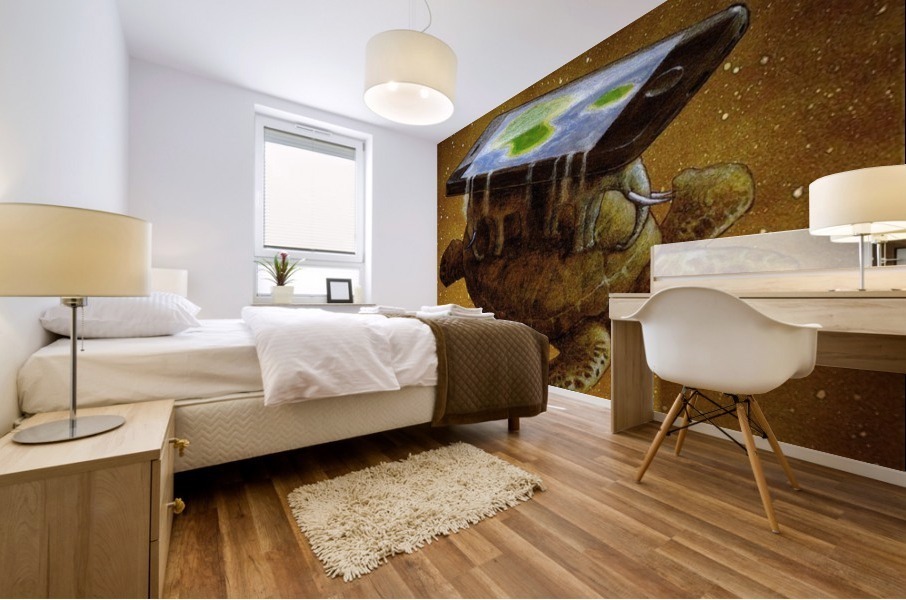 flat world Mural print