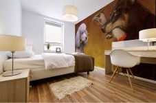 Dogs play Mural print