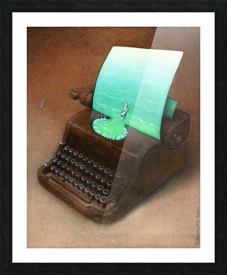 typewriter Picture Frame print