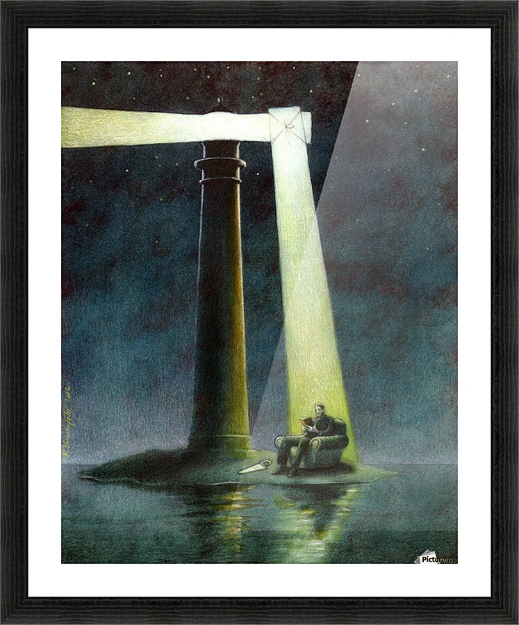 Lighthouse Picture Frame print
